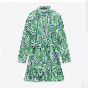 Zara Printed Shirt Dress